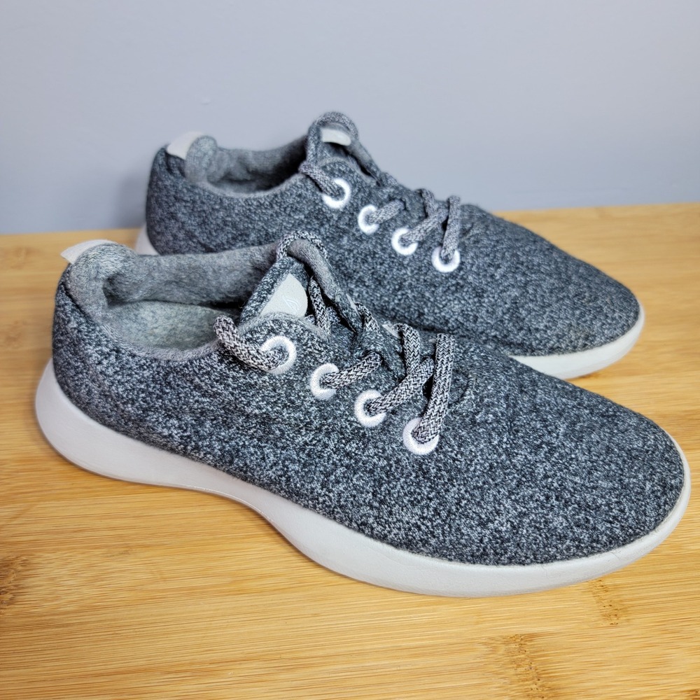 Allbirds Womens 8 Wool Runners Charcoal Grey Sustainable Walking Sneakers